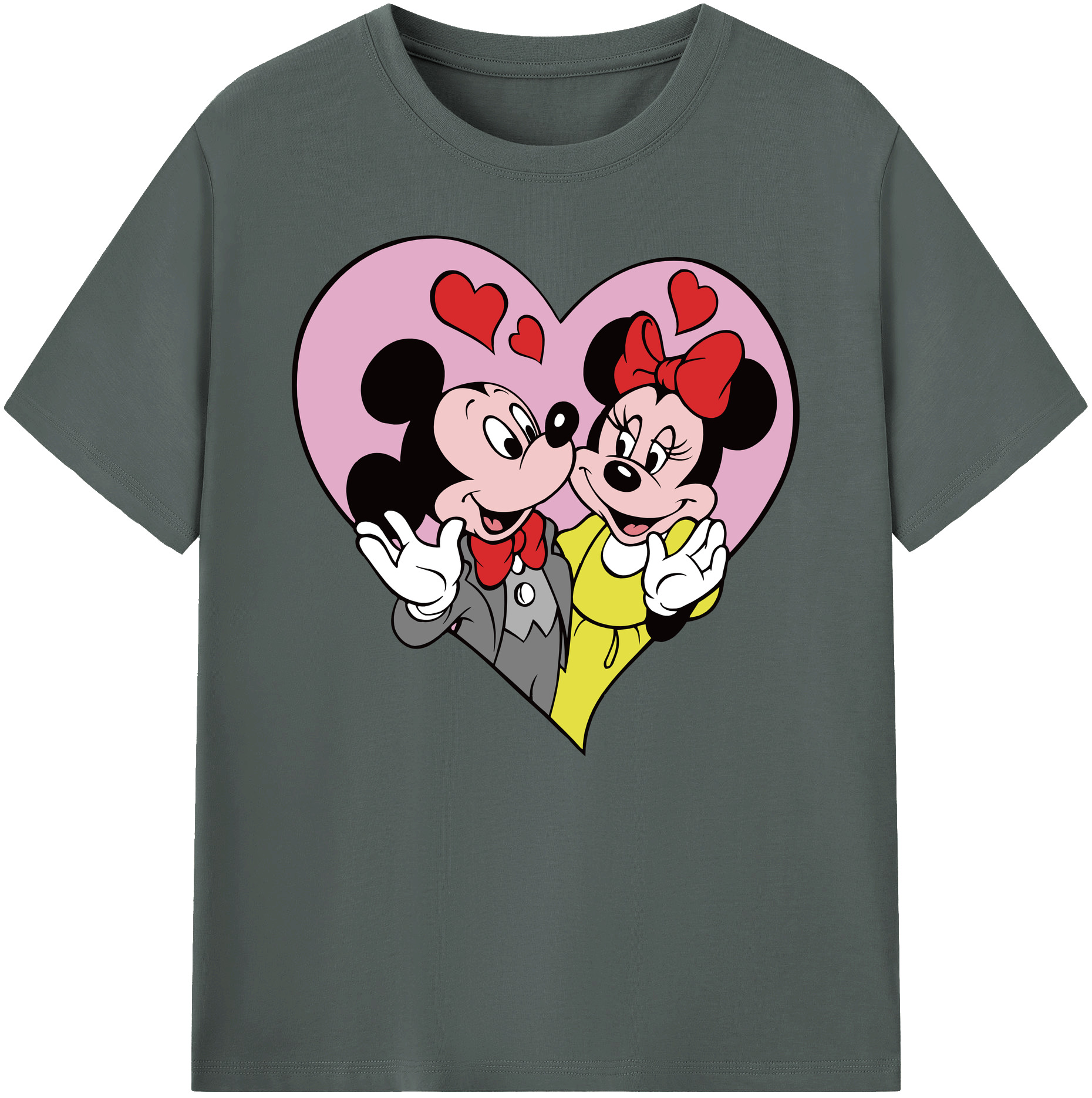 ミッキーマウス Mickey Mouse 綿100％ メンズ半袖Tシャツ｜肌触りやわらか＆通気性